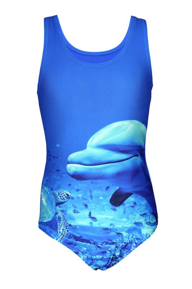 Aquarti Badeanzug Aquarti Mädchen Badeanzug mit Ringerrücken Print von Aquarti