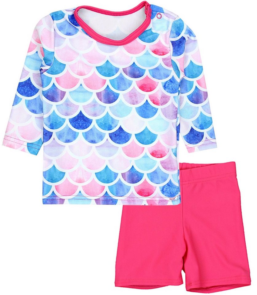 Aquarti Badeanzug Baby Mädchen Zweiteiler Kinder Badeanzug Set Shirt Badehose UV-Schutz von Aquarti