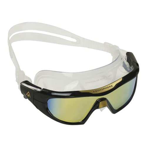 Aqua Sphere Vista Pro Schwimmen Maske/Brille Schwarz - Goldene Titan-Spiegel-Linse von Aquasphere