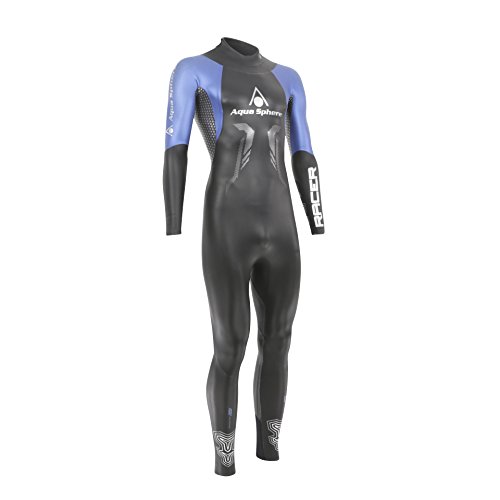 Aquasphere Herren Racer Triathlon-Neoprenanzug, schwarz/blau, XS-Height (150-165 cm von Aqua Sphere
