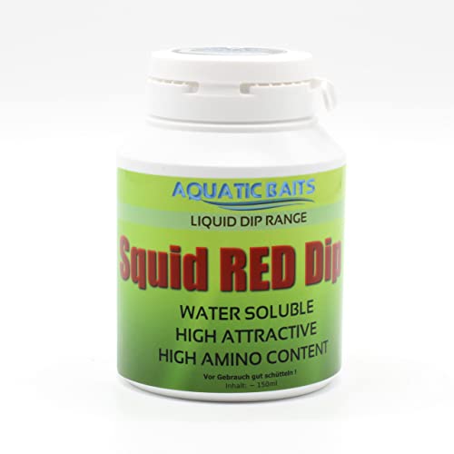 Squid Red Boilie Dip - Boiliedip Karpfenangeln - hochattraktives Lockmittel Karpfen - Angelköder verfeinern Lockfutter Karpfen - Liquid PVA Stick Mix von Aquatic Baits