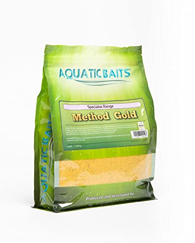 Aquatic Baits Method Feeder Mix Gold 1,5KG - Stickmix PVA - attraktiver Karpfenteig Angelteig - für Boilieangeln und Feederangeln - Karpfenfutter Feederfutter von Aquatic Baits
