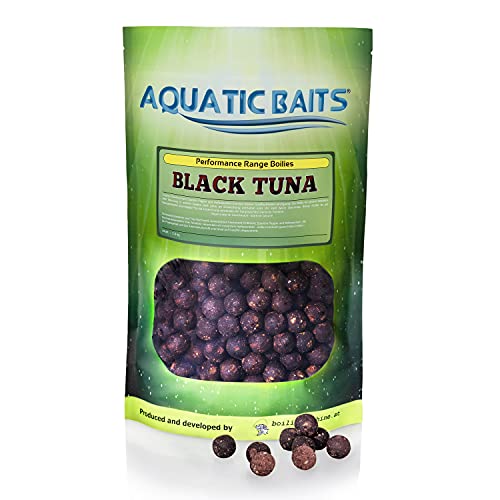 Black Tuna Boilie - 2 KG Performance Range Boilies Karpfen - Big Fish Karpfenköder Angelköder - Fischmehl Boilie Set - Karpfenangeln - Carp Bait von Aquatic Baits