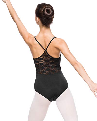 Arabesque Damen Ballettanzug Body Klassische Tanzkleidung elastischen Schmuckspitze Kitri (Schwarz, M) von Arabesque