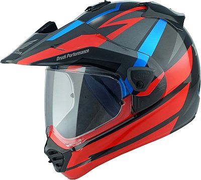 Arai Tour-X5 Africa Twin, Endurohelm - Schwarz/Grau/Blau/Rot - S von Arai