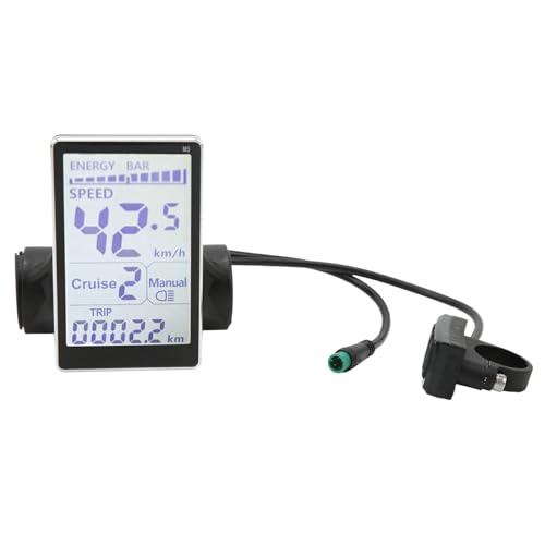 5-poliges M5-Panel-Messgerät, LCD-Display, Geeignet für Fahrräder mit 31,8 Mm und 22,2 Mm Lenker, Kompatibel mit 24 von Aramox