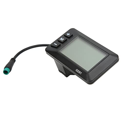 LCD GD01 Display, Elektrofahrrad-Display 36 V 48 V LCD GD01 Display 5-poliger Wasserdichter Stecker für 22,2 Mm Lenker von Aramox