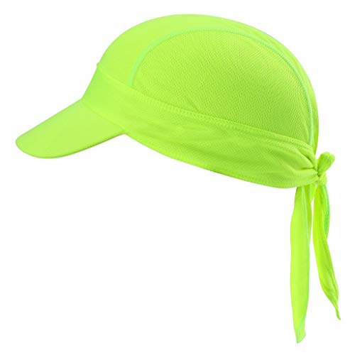 Arcweg Bandana Cap Kopftuch Mit Schirm Atmungsaktiv Pirat Kappe UV Schutz Verstellbar Bikertuch Radsport Mützen Schnelltrockned Grün von Arcweg