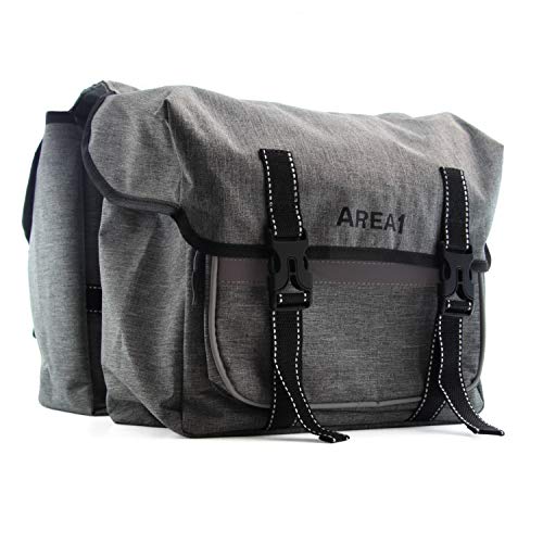 Area1 Fahrradtasche Tasche Wasserabweisend Grau (Gepäckträgertasche) von Area1