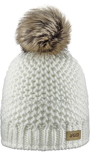 Areco Damen Pudelmütze Mütze, Weiß, One Size von Areco