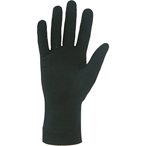 Areco Damen Seidenhandschuh / Seidenunterziehhandschuhe Handschuhe, Schwarz, 7 von Areco