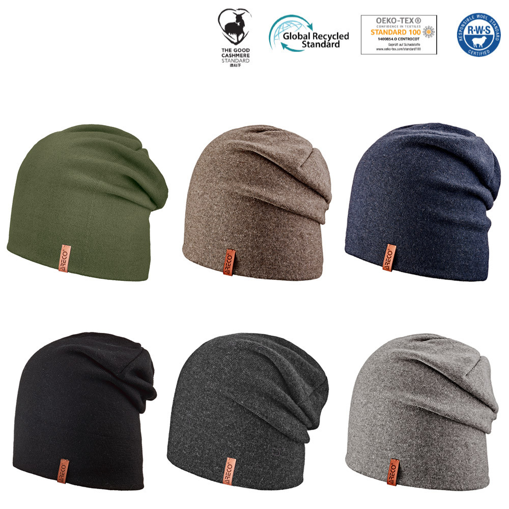 Areco - warme Merino Cashmere Wintermütze Mütze Made in EU von Areco