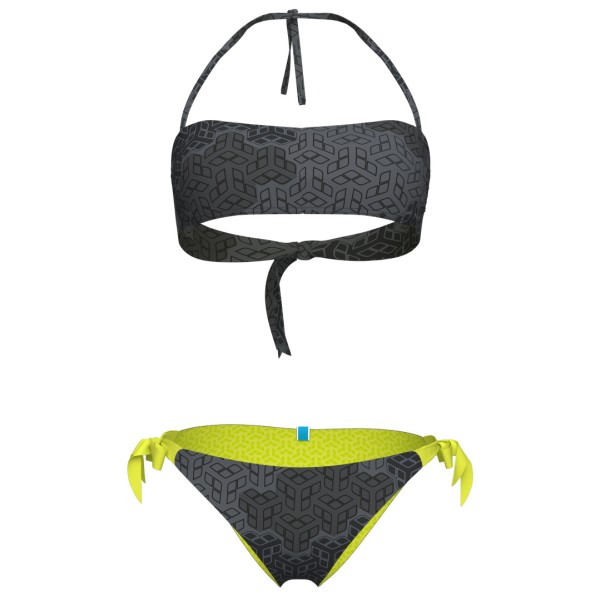 Arena - Women's Water Print Bikini Bandeau - Bikini Gr XS grau von Arena
