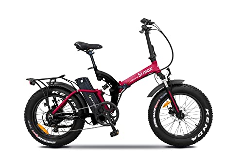 Argento Bi Max Foldable E-bike, Full Suspension, Ruote Fat 20"x 4, Freni a Disco, Motore 250W, Peso Max Supportato 100 kg, Batteria 374Wh, 27 kg von Argento