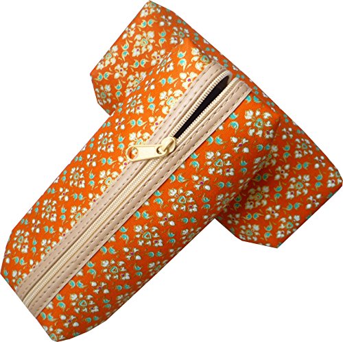 Ariyas Thaishop Schlampermäppchen oder Brillenetui aus Baumwolle mit Thai Art Muster; orange; 16 x 6 x 5 cm (l x b x h) von Ariyas Thaishop