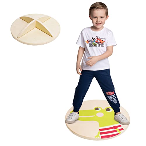 Balance Board Kinder, Wackelbrett aus Holz, Gleichgewichtstrainer Balancierbrett Balance Spiel Balance Kissen Balancierbalken Balancieren Kinder von Ark miido