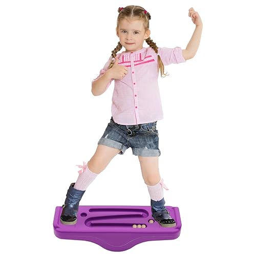 Arkyomi balance board kinder gleichgewichtstrainer,wackelbrett balance spiel für kinder montessori balance wippe,wobble board balancieren kinder indoor wippbret(lila)… von Arkyomi