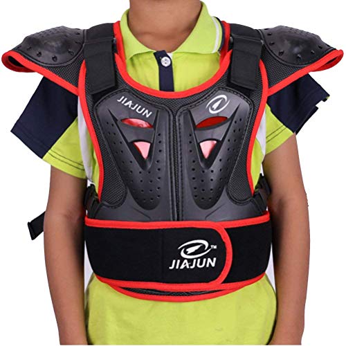 Kids Armor Weste für Brustwirbelsäule, Rückenstütze, Schutzausrüstung, Jacke, Hemd für Motorrad, Dirtbike, Motocross, Skifahren, Snowboarden (Rot, S) von Armor Qtrees