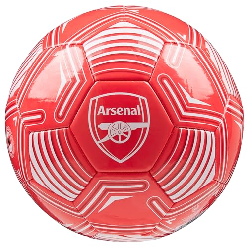 Arsenal FC Fussball Ball, Offiziell Lizenzierter Club Soccer Ball, Fussball Grösse 3, 4 oder 5 - Fussball Geschenke für Fans (Rot Logo, Größe 3) von Arsenal F.C.