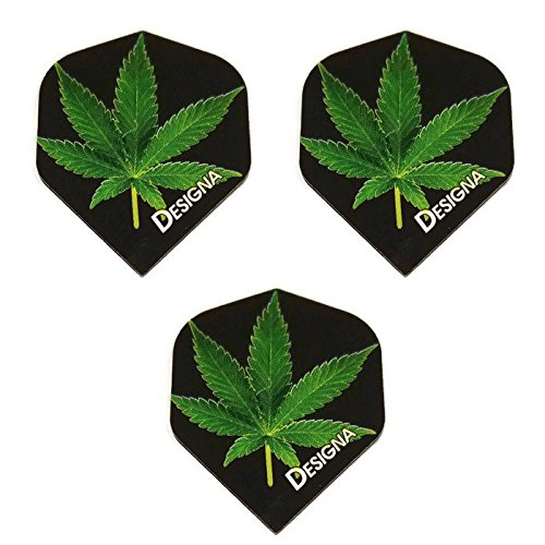 Designa DSX Collection 3 Pack Cannabis Leaf Marijuana Weed Ganja Topf 100 Micron Extra Stark Dart Flights von Art Attack