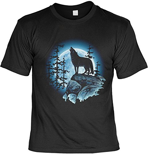 Art & Detail Shirt Wolf Indianer USA Motiv Tshirt Wolfsmond Fb schwarz Größe 5XL von Art & Detail Shirt