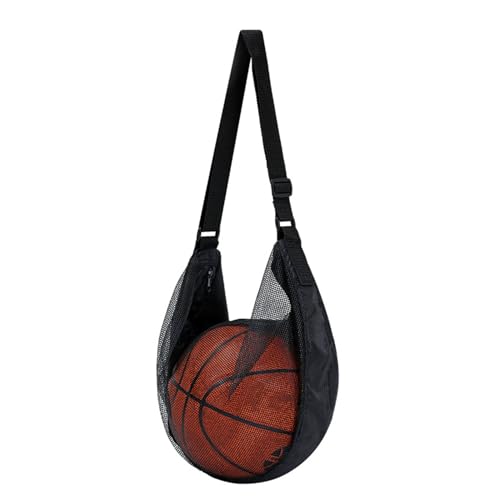 Arvoni Hartmetall FrässtifteBallnetz Ballsack, Schwarzes Ballnetz 1 Ball Ballsack, Fußball Zubehör Basketball Zubehör Volleyball Zubehör, Flexibel Net Tasche für Fußball Tennis Kinder Erwachsene von Arvoni