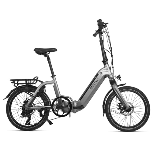 AsVIVA E-Bike Faltrad B13 mit 36V 15,6Ah Li-Ion Akku, extrem kompakt | Deutsche Qualitätsmarke | 20" Klapprad mit 6 Gang Shimano Kettenschaltung, Heckmotor, Scheibenbremsen | grau von AsVIVA