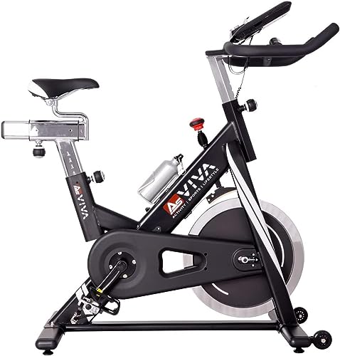 AsVIVA Indoor Cycle Speedbike S14 Bluetooth | inkl. SPD Klickpedale & Brustgurt (Pulsgurt) | 23kg Schwungmasse | App kompatibel | stufenlose Widerstandseinstellung von AsVIVA