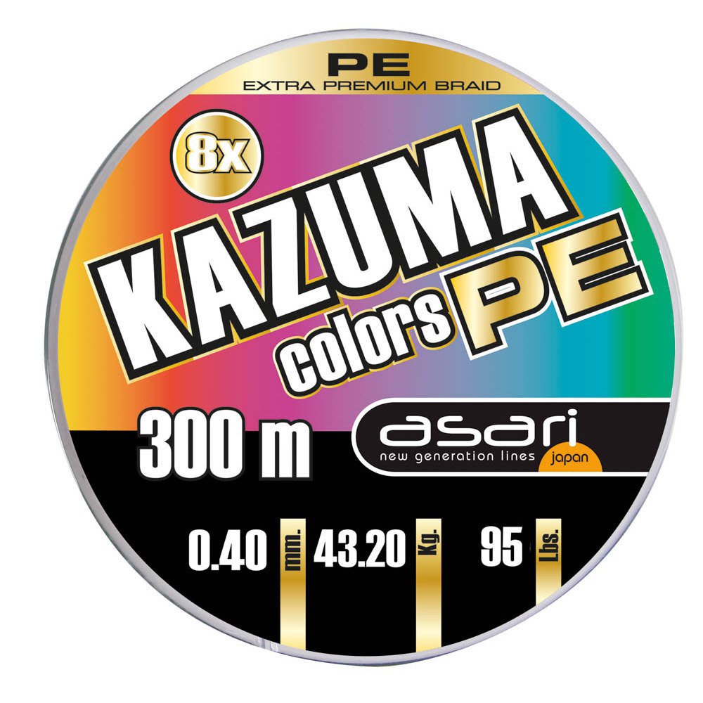 Asari Kazuma Pro Colors Pe 8x 300 M Line Mehrfarbig 0.140 mm von Asari
