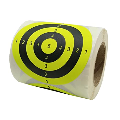 Asarly Splatter-Ziele für Schießen, 3 Zoll 200 stücke Selbstklebende Papieraufnahme Target-Aufkleber - helles Fluoreszierendes Gelb, leicht überprüfen Sie Ihre Schüsse von Asarly