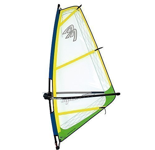 Ascan Pro Rigg Gelb/Grün Kinder- Jugend- Damen Windsurfsegel komplett Segel + Mast + Gabel surfshop24 (2.0) von Ascan