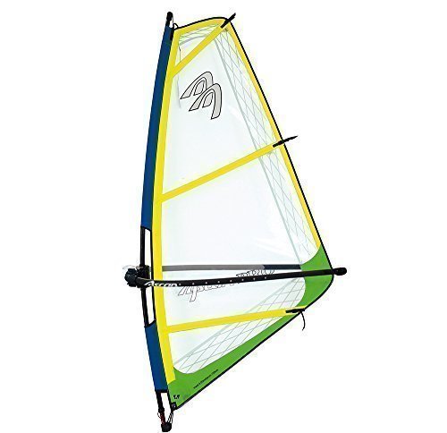 Ascan Pro Rigg Gelb/Grün Kinder- Jugend- Damen Windsurfsegel komplett Segel + Mast + Gabel surfshop24 (4.5) von Ascan