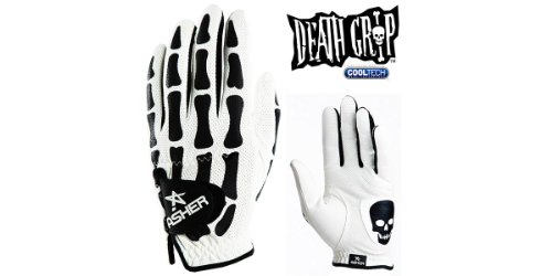 Asher Death Grip White Cooltech Herren Golfhandschuh (L, LH-Handschuh für die linke Hand-für Rechtshänder) von Asher Golf