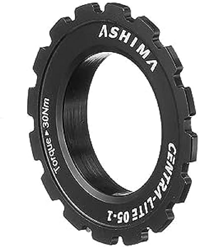 ASHIMA Unisex-Adult Nero Ghiera Filettata Center Lock Alleggerita in Alluminio, Taglia UNICA von Ashima