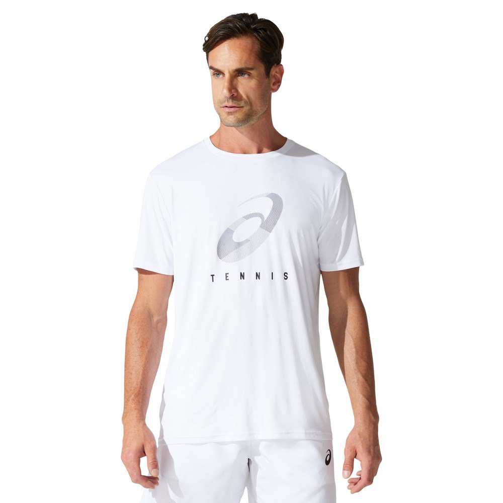 Asics Court Spiral Short Sleeve T-shirt Weiß 2XL Mann von Asics