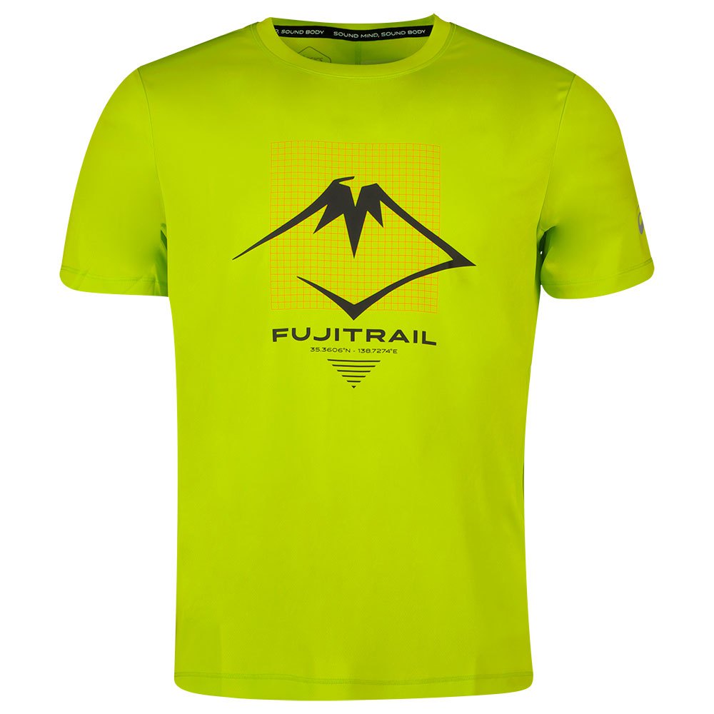 Asics Fujitrail Logo Short Sleeve T-shirt Gelb L Mann von Asics