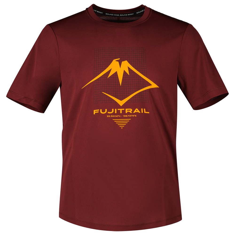 Asics Fujitrail Logo Short Sleeve T-shirt Rot 2XL Mann von Asics