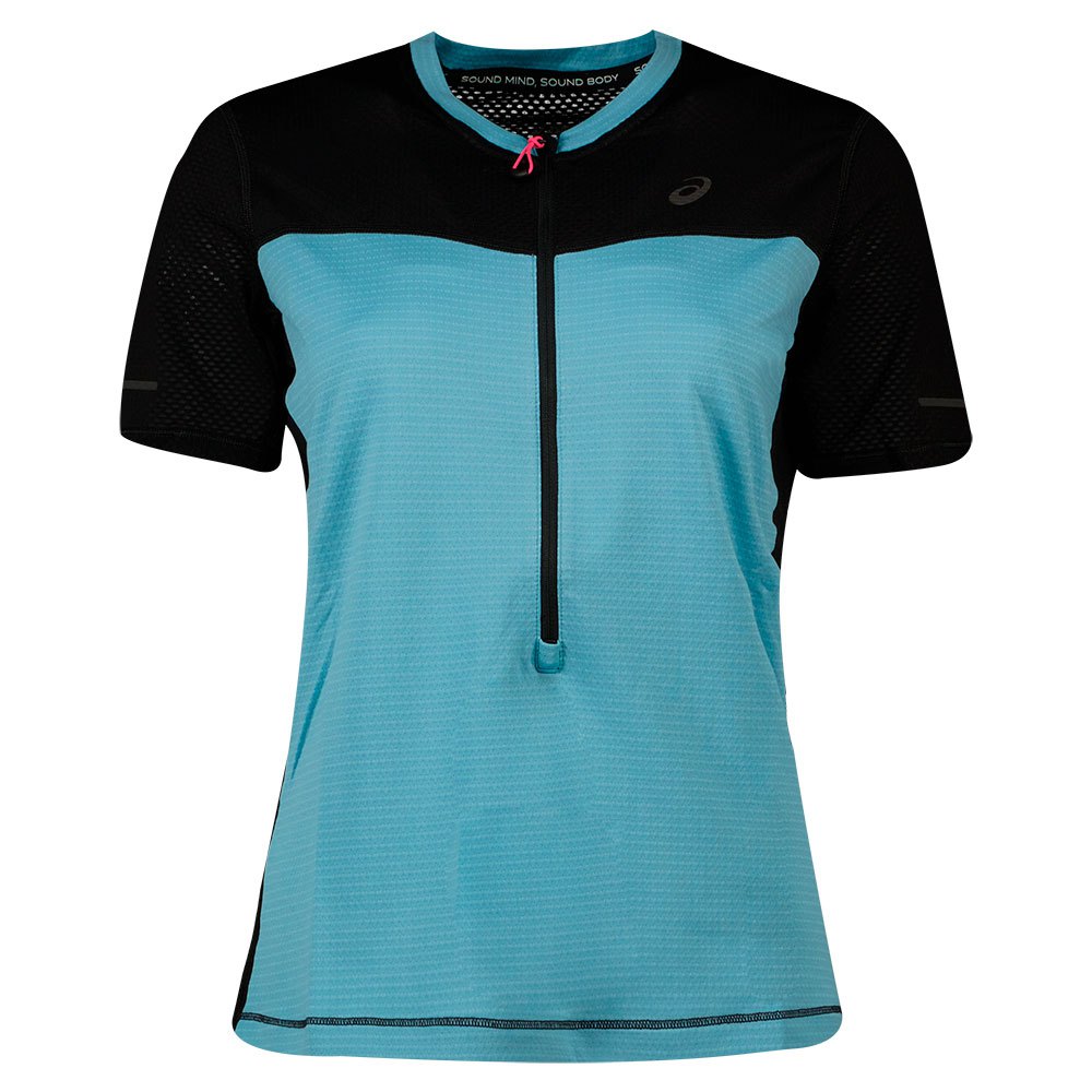 Asics Fujitrail Short Sleeve T-shirt Blau XL Frau von Asics