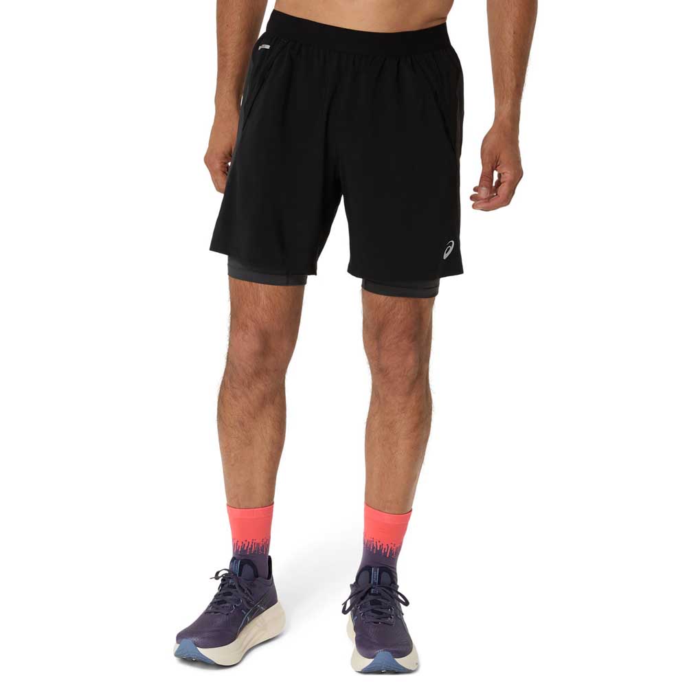 Asics Road 2-in-1 7in Shorts Schwarz XL Mann von Asics