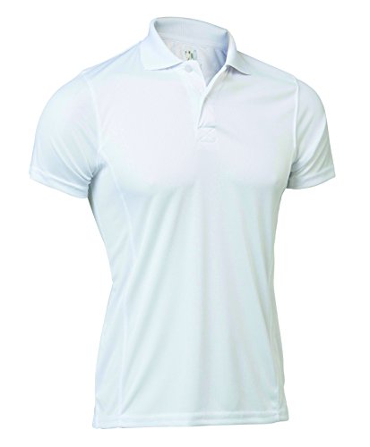 Asioka - 08/13 Technisches Polo-Shirt mit kurzen Ärmeln, glatt, Unisex, Erwachsene. L weiß von Asioka