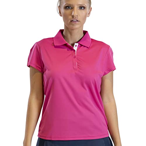 Asioka 102/14 Polo-Shirt mit kurzen Ärmeln, Damen L Fuchsia von Asioka