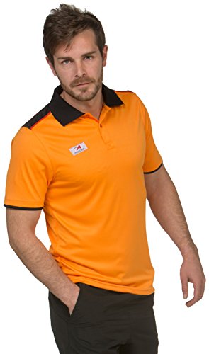 Asioka - 108/17 Technisches Polo-Shirt mit kurzen Ärmeln, Unisex, Erwachsene L Mandarine von Asioka