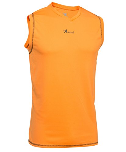 Asioka 184/17 N Basketball T-Shirt ohne Ärmel, Unisex Kinder Einheitsgröße orange von Asioka