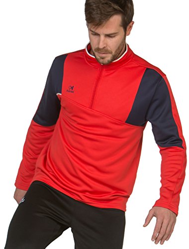 Asioka Herren 187/17 Sweatshirt, Rot/Marineblau, XL von Asioka
