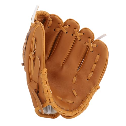 Baseballhandschuh, Herren-Baseballhandschuh für Erwachsene und Jugendliche, Baseball- und Softballhandschuhe, Performance-Baseballhandschuhe aus Verbundleder (Brown) von Asixxsix