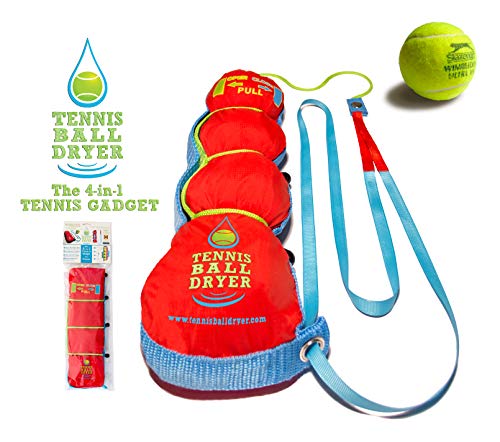 Tennisball- Trockner - 4 -in-1 Tennis Zubehör - Als Bestes Tennis Gadget - Inklusive 4 tollen Funktionen in 1 Tennisspieler von Aspect Sports