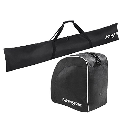 AspenSport Skitaschen Set Rucksack, schwarz, 43 x 27 x 5 cm, 50 Liter von AspenSport