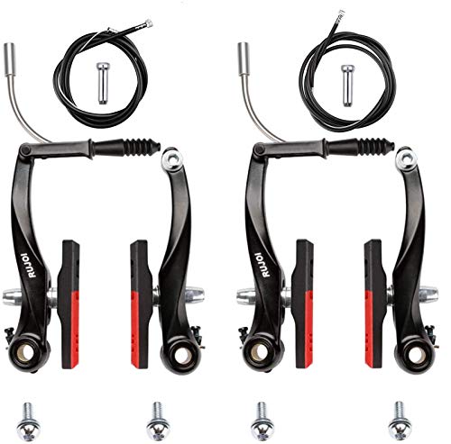 RUJOI Bike Brake Kit,Bike V Brake Set mit 72mm Superior V-Brake Schuhen und 2 Stück Bremskabel und Kabelenden Crimps,Ideal für den Berg,BMX Bike Brake Set Upgrade von RUJOI