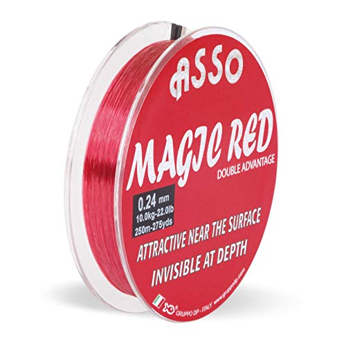 ASSO Angelschnur Monofil Profi - Magic Red Mono 1000m 0,18mm 3,00kg von ASSO