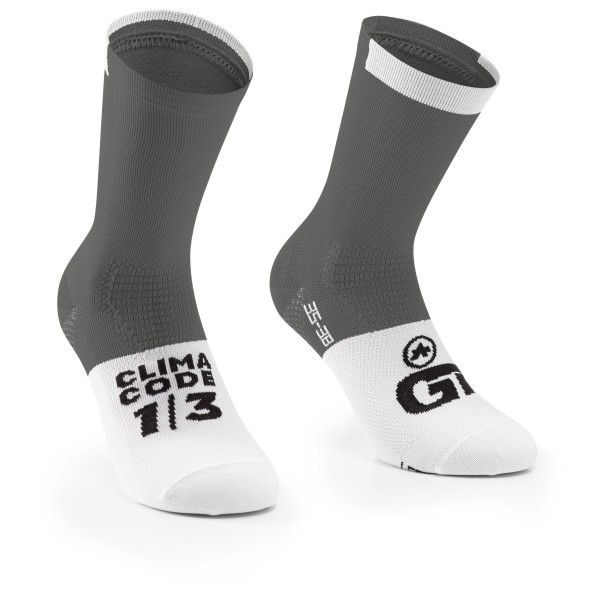 ASSOS - GT Socks C2 - Radsocken Gr 0 - 35-38 grau/weiß von Assos